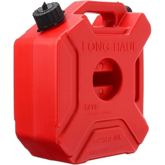Jerrycan Carburant 5L – Bidon De Secours Noir Avec Serrure Et Clé – En Plastique Résistant – Dimensions 30x26x12 Cm