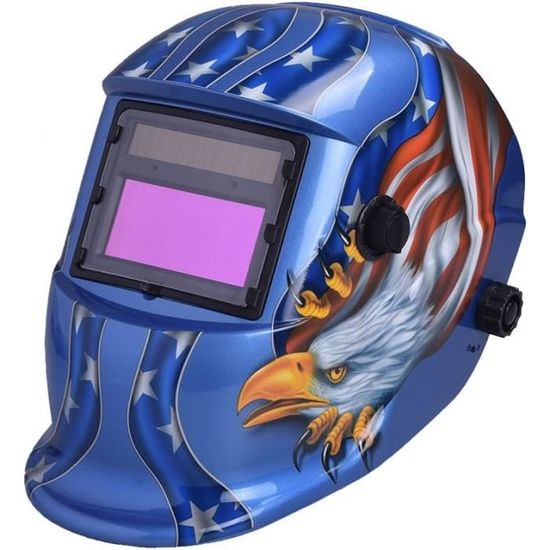 Masque De Soudure Auto-Obscurcissant NUZAMAS Solaire - Protection Visage TIG MIG ARC Plasma Avec Abat-Jour Réglable DIN4/9-13