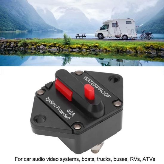 Disjoncteur Thermique Réarmable 5-30A - Protection Surcharge - Pour Auto, Bateau, Industrie - Réinitialisation Manuelle