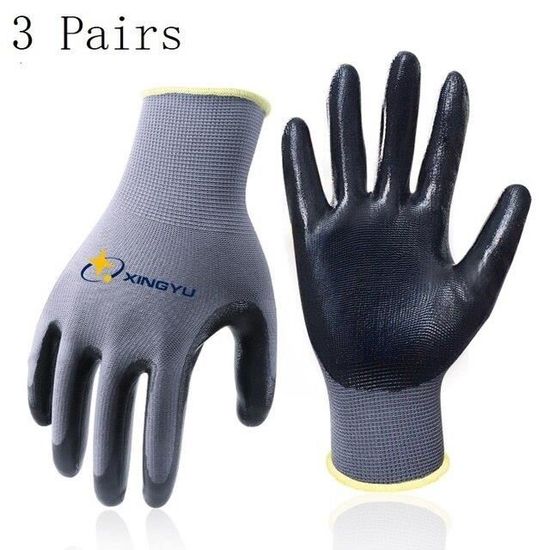Schwer A4 AIR-SKIN AR3900 Gants De Travail Résistants Aux Coupures Avec Extrêmement Légers Et Fins – Gants Antidérapants Pour Pêche, Travail Raffiné, Mécanique, Jardinage, écran Tactile, Sans PFAS