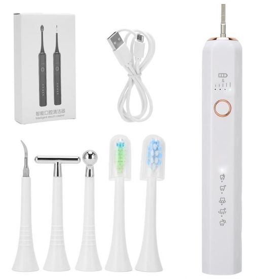 Détartreur Dentaire Rechargeable Pour Chiens Et Chats - 5 Modes, Lumière LED, Stérilisation UV - Soins Buccaux à Domicile