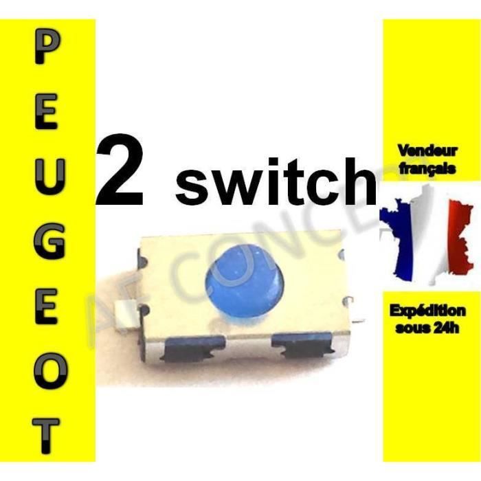 2 boutons switch pour clé plip peugoet 106 206 307 406 et citroen C1 C2 C3