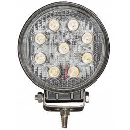 Projecteur LED rond noir 27W extérieur IP67