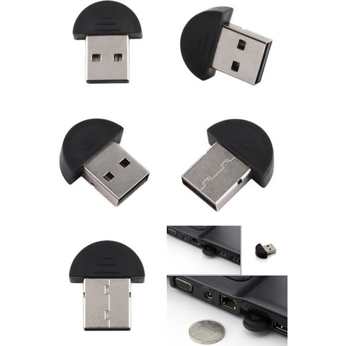Bluetooth Cle Dongle USB Adaptateur, Modele: Bluetooth 2.0