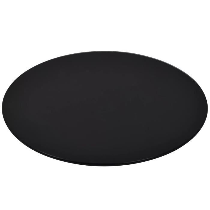 Plateau de Table Dessus de Table Rond Verre Trempé 400 mm