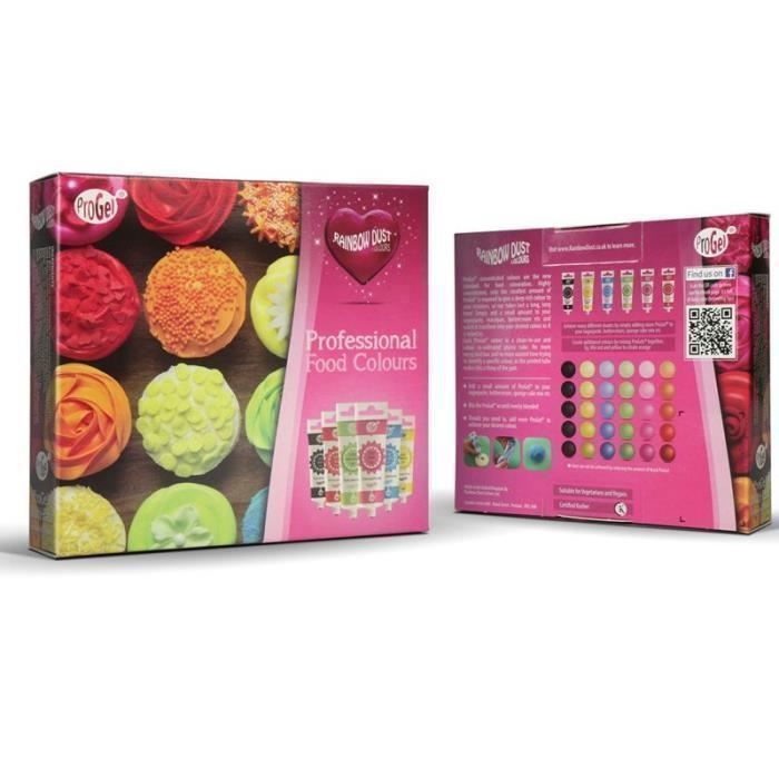 Coffret 6 colorants en gel alimentaires ProGel