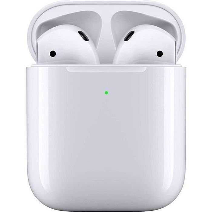 APPLE écouteurs sans fil AirPods 2 - Bo?tier de charge filaire
