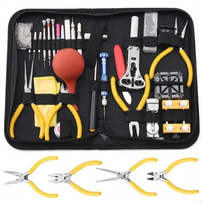 Kit Reparation Outil Montre Horloger Professionnel, 141 Pcs Montre Outils Kit De Outils Horloger