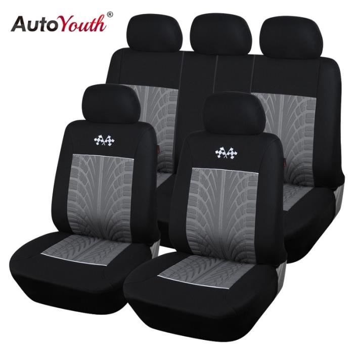 GRAY -AUTOYOUTH – housses universelles de protection de siège de voiture, accessoires d'intérieur pour TOYOTA Corolla RAV4, noir