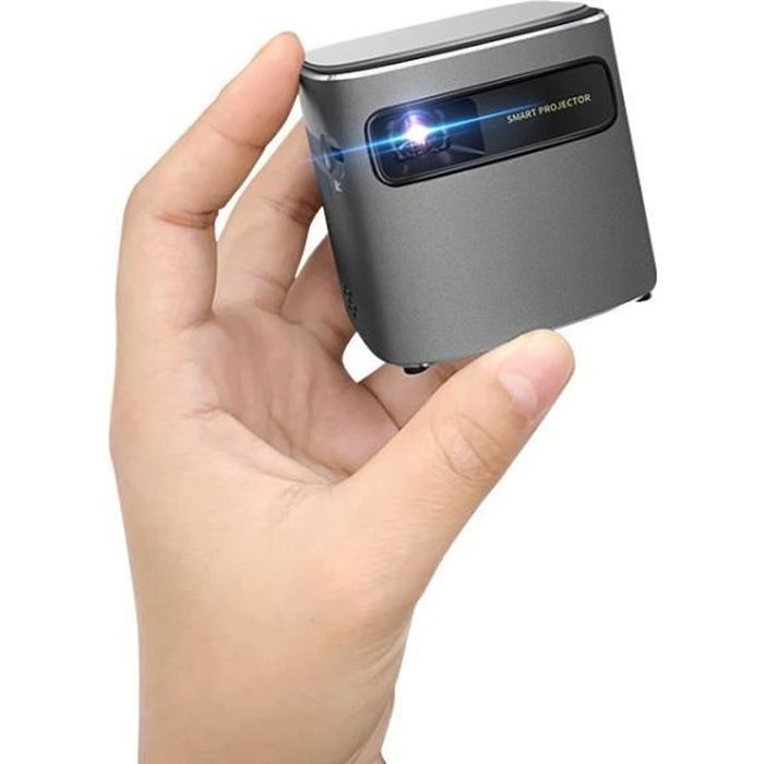 Mini Vidéoprojecteur DLP Portable 1080P Projecteur Android 1Go+16Go WiFi 2.4G-5G Bluetooth HDMI USB -Noir