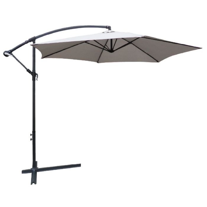 Parasol déporté rond collioure diamètre 3m - gris - KETER - 14-700765