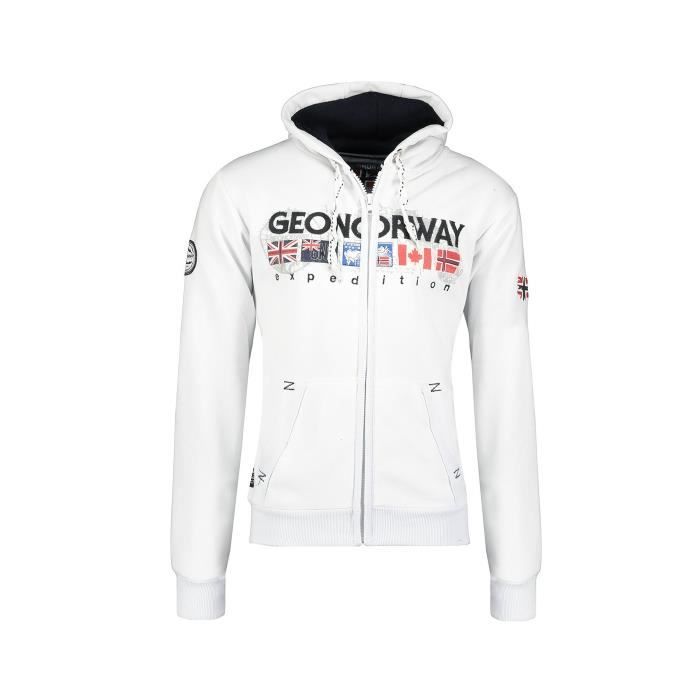 Sweat Homme Geographical Norway Gouky Blanc