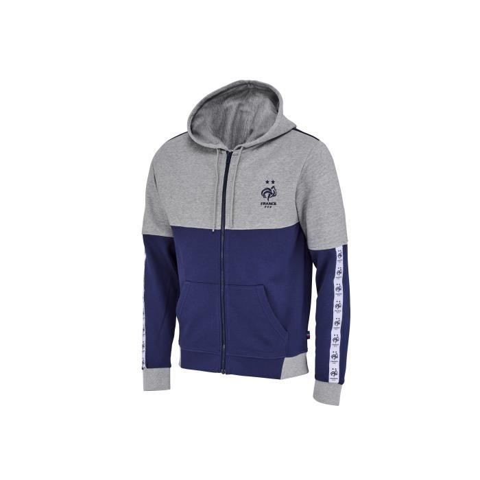 Sweatshirt France zip - bleu marine/gris - S