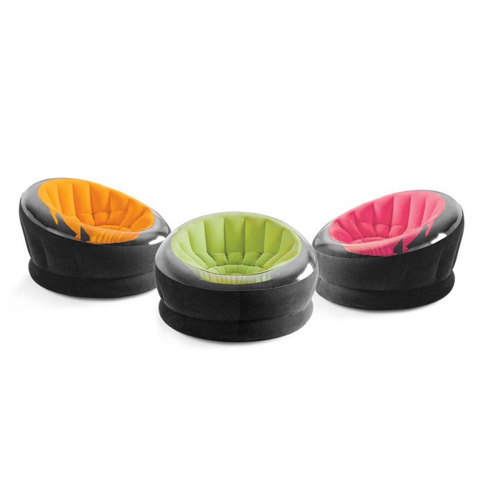 Fauteuil gonflable Intex - Modèle Onyx - Dessus floqué velours - Coloris aléatoire
