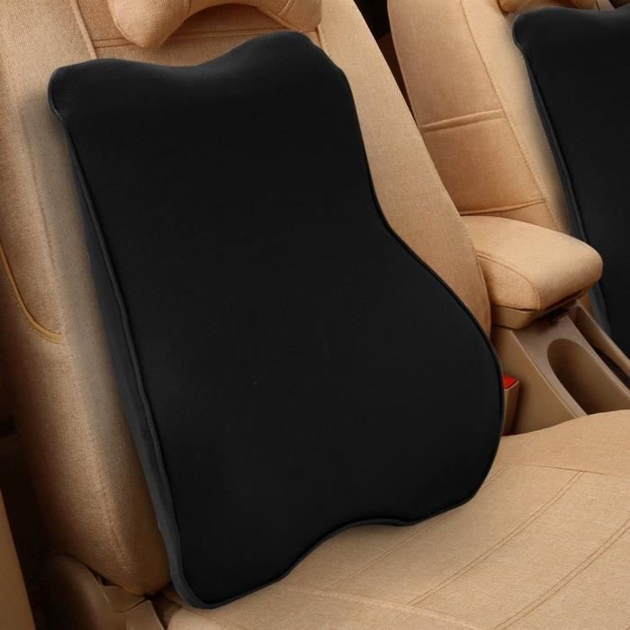 Coussin de Soutien Lombaire pour Coussin de Dossier de Voiture Conception Ergonomique du Siège d'auto Universel- noir