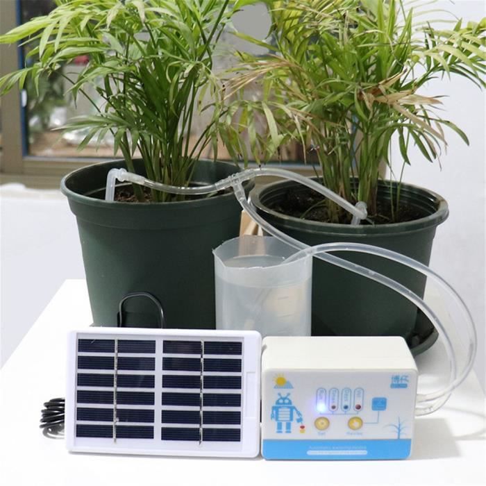 Minuterie d'arrosage Intelligent Pompe Dispositif Énergie Solaire Charge En Pot Plante version anglaise