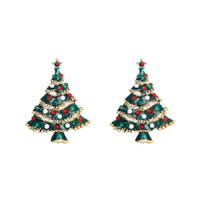 2pcs broche d'arbre de noël femmes élégantes goupilles de sécurité cadeau décoratif créatif de pour les CARTE GRAPHIQUE INTERNE