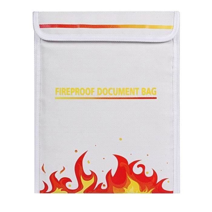 Porte-Documents Ignifuge & Imperméable – Cachette Secrète Pour Valeurs – Sac à Suspendre Feu & Eau – Poche Zippée Pour Maison & Voyage