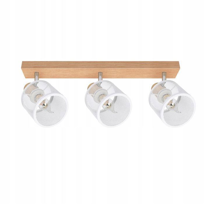 Plafonnier Tina, Plafonnier Réglable En Métal Blanc, 4 Flammes, Abat