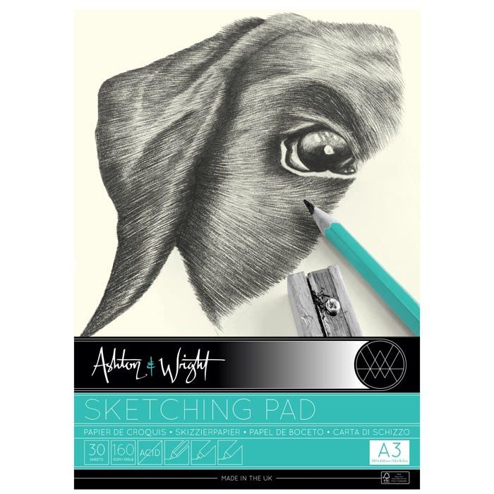 Ashton And Wright Lot De 2 Blocs Quadrillés A3 Gris Clair – 60 Feuilles 80g/m², Papier Anti-Acid, Idéal Dessin Technique, Étude, Bureau