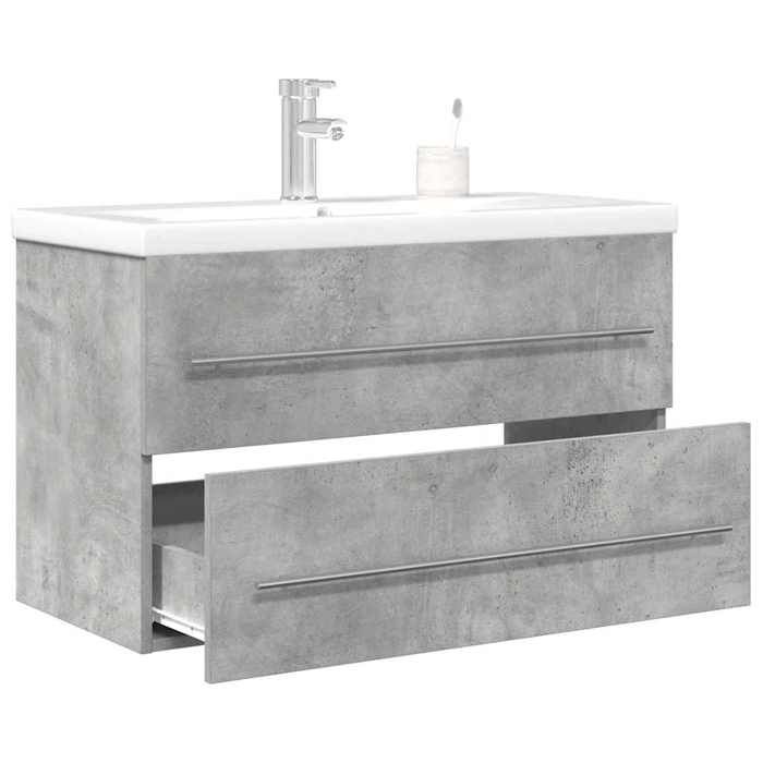 vidaXL Ensemble de meubles de salle de bain 2 pcs gris béton 3324962