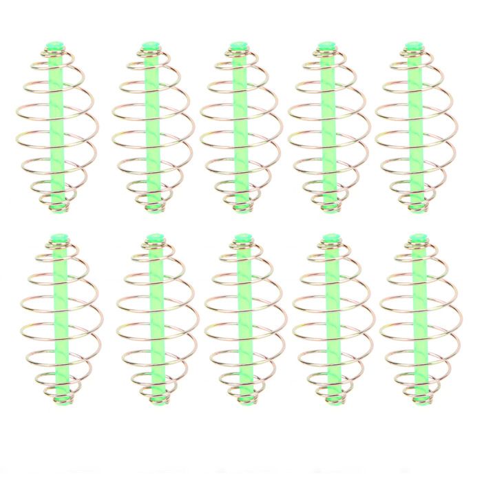 Comparer les prix de 10pcs Mangeoire de Méthode en Ligne à Ressort Mangeoire de Lanceur dAppats en Métal en Ligne Attirail de Pêche