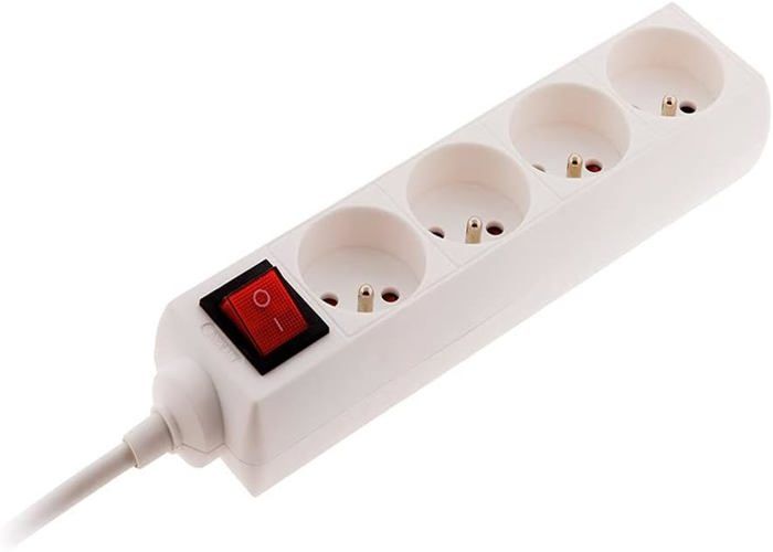 Bloc Multiprise 4 Prises Zenitech – 16A 2P+T – Sécurité Enfant – 1 Mètre – Blanc