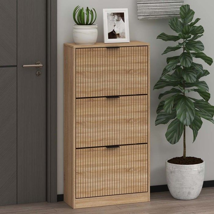 HOMCOM Armoire De Rangement Pour Chaussures 12 Paires Avec Tiroirs Rabattables Pour Couloi... | Home Depot Canada