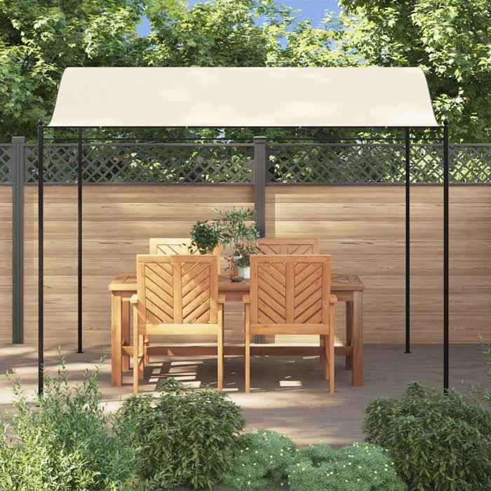 Black Month Tente/Chapiteau/Tonnelle - BURKE - Belvédère Jardin - Tissu Blanc crème LV749