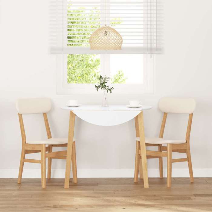 Chaises à manger en bois massif - CLARENCE - 2 pièces - Bois dhévéa - Coussins inclus - 47x47x81 5 cm - Capacité 110 kg