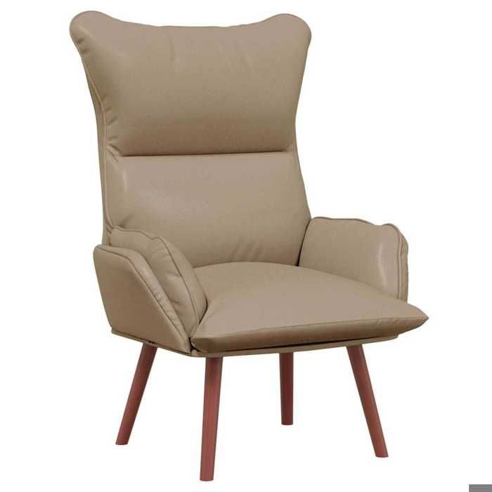 Les Soldes Fauteuil de Salon Scandinave (1 PLACE) - CLOUD - Chaise de Détente - Cappuccino 69x74x93 cm Simili cuir J6378