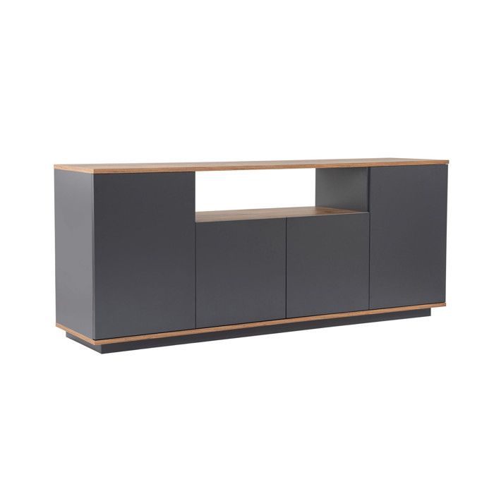 Buffet en bois Arista - 180 x 44 x 75 cm - Gris anthracite Buffet en bois Arista - 180 x 44 x 75 cm - Gris anthracite