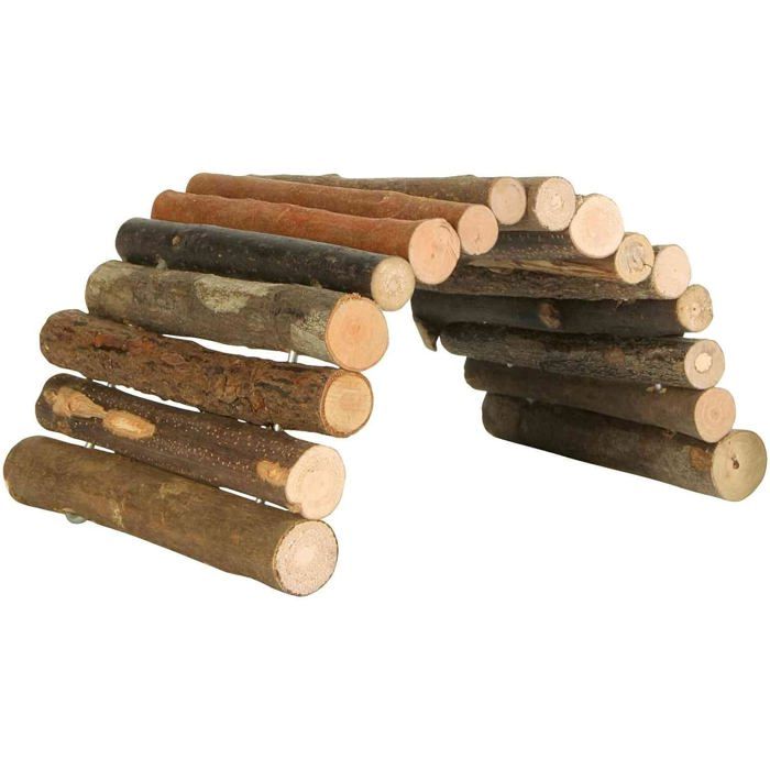 1 Pont Naturel Bois de hêtre 28x17 cm Accessoire rongeur Pour hamster gerbille souris .