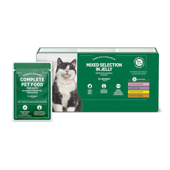 By Aliment complet pour chats seniors Sélection mixte de produits en gelée 4.8kg (48 sachets de 100g)