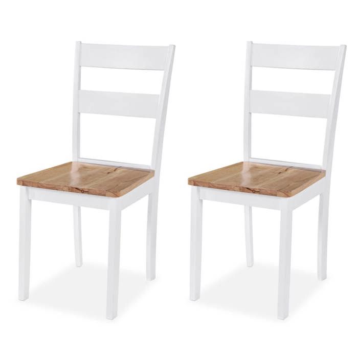 Les SoldesEnsemble de salle à manger - Table de salon et chaises - pour cuisine - 3 pcs MDF et hévéa Blanc(90 x 75 cm) gba26s