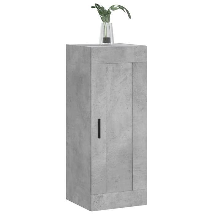 Gris Cabinet suspendue CHIC Armoire murale avec stockage gris béton 34 5x34x90 cm bois dingénierie N16964