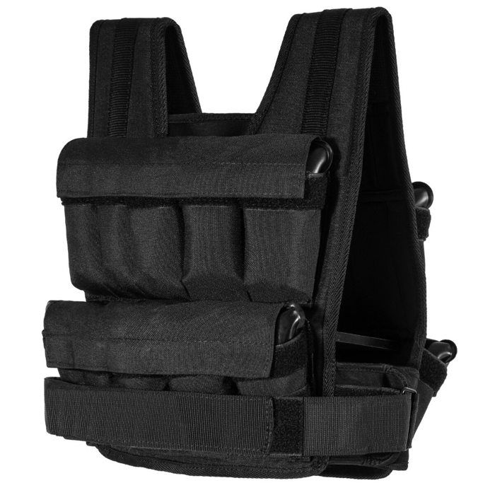 20 kg Gilet lesté réglable 20 poids amovibles musculation course HIIT unisexe