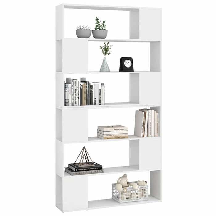 Magnifique Bibliothèque/Séparateur de pièce Blanc 100x24x188 cm - design polyvalent - pour maison - Blanc 38.74 kg 2026_141061