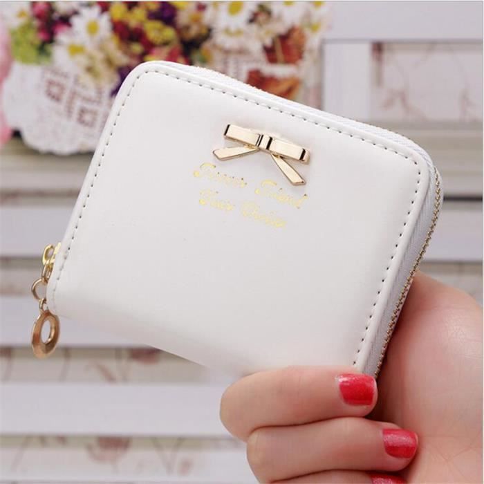 20piece mini porte monnaie petit blanc portefeuille femme de