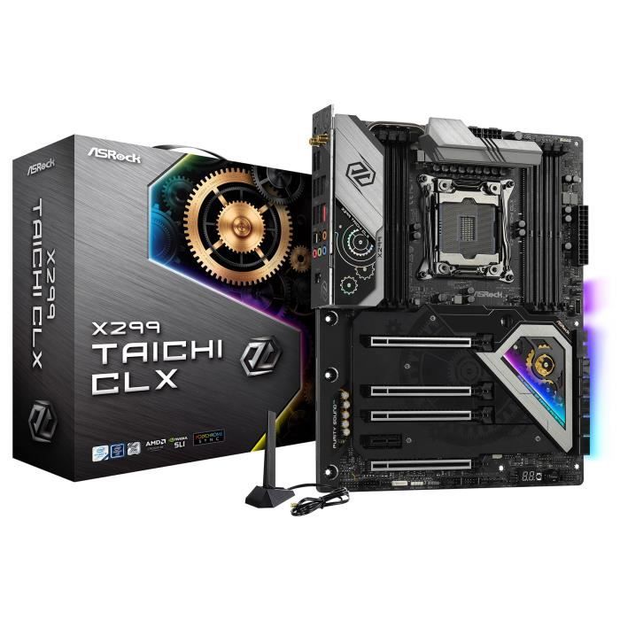 ASRock X299 Taichi CLX Carte mère ATX LGA2066 Socket X299 Chipset USB C Gen2 USB 3.2 Gen 1 USB 3.2 Gen 2 Bluetooth Gigabit LAN 2.5 Gigabit LAN Wi Fi audio HD 8 canaux - vue 2