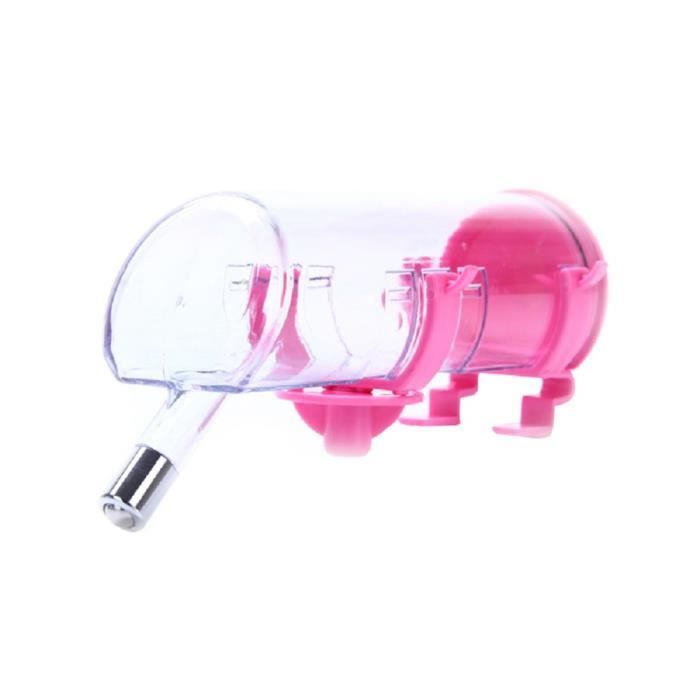 Bouteille Deau Pour Animaux De Compagnie 350ml Suspendue Sans Goutte à Goutte Pour Hamsters Chiot Chat Lapin Petits Animaux Rose