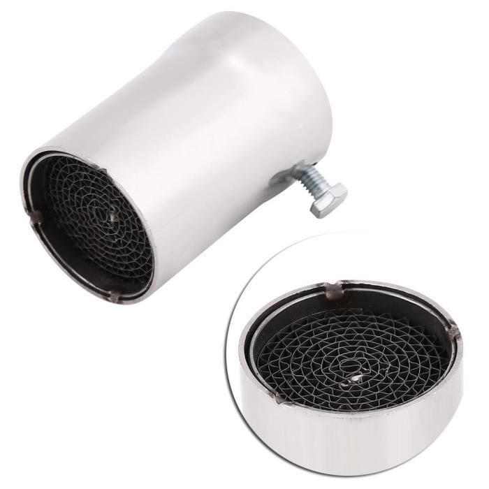 Silencieux Moto Universel DB Killer - Insert Déflecteur Pot Échappement 35/42/45mm - Argent