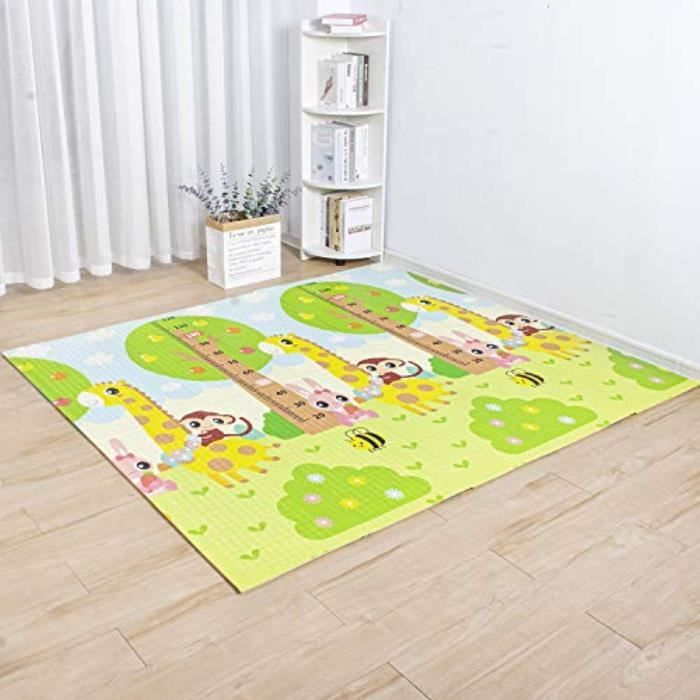 Tapis D Eveil Ax3ap Tapis De Jeu Pliable Tapis De Jeu En Mousse Extra Large Et Epais Tapis Reversible Portable Etanche Non Toxique Cdiscount Puericulture Eveil Bebe