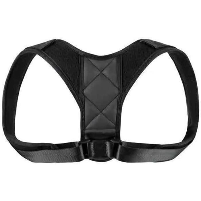 Correcteur De Posture Dos Et Clavicule - Ceinture Réglable Noire - Unisexe - Neuf