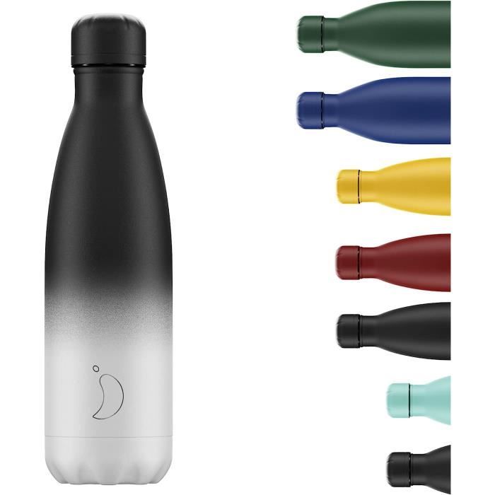 Gourde Isotherme Bouche Large, Double Paroi Isolée Gourde Inox Anti Fuite Bouteille D'Eau Pour L