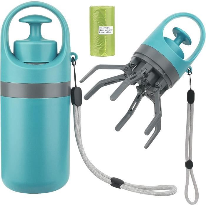 Pelle Ramasse Crottes pour Chien - Distributeur Sac à Crottes - Bleu - Moyen