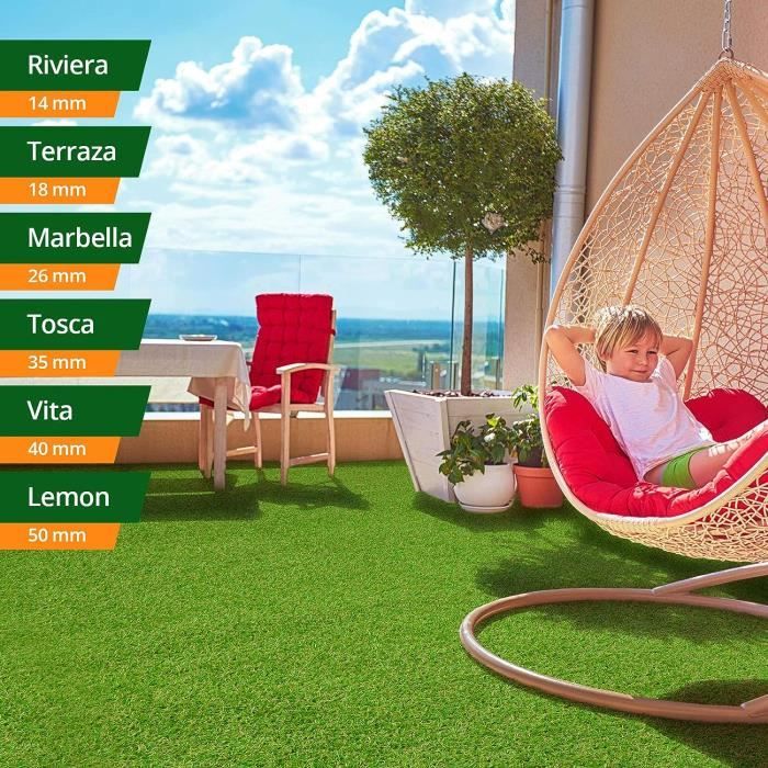 Pelouse Artificielle À 6 Hauteurs • Naturellement Doux Aspect Gazon