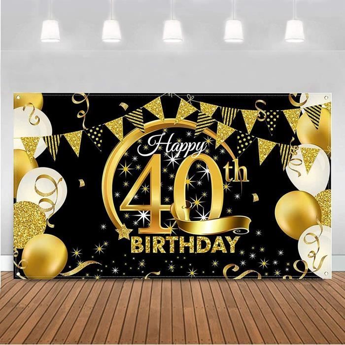 Décorations d'Anniversaire 40 Ans pour Femmes Ballons d'Anniversaire Rose Doré 40 Décorations de Fête