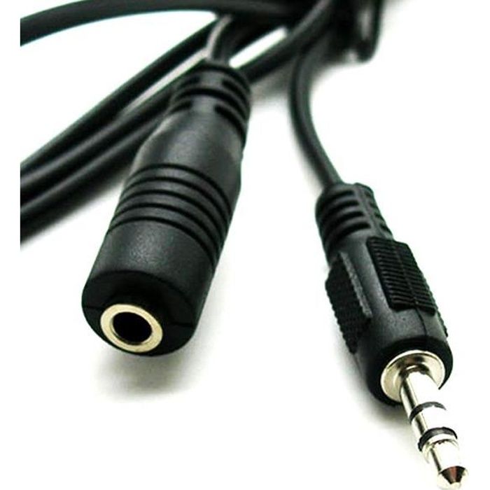 INECK® Rallonge Jack Audio 5M Jack Stéréo Câble 3.5mm Mâle Vers Femelle extension Pour Casque Téléphones iPhone Samsung Ecouteurs