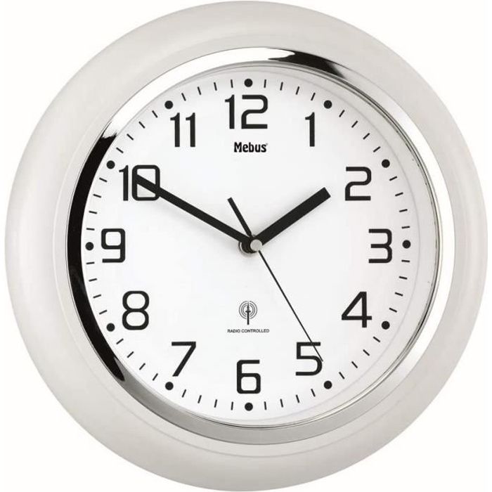 Horloge Murale analogique Radiopilotée, 60.3537.01, avec Cadre métallique, Mo